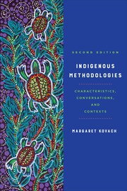 Cover of Indigenous Methodologies, blue with colourful illustration of turtles