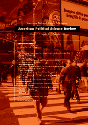 Cover Image American Political Science Review