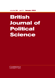 Cover Image British Journal of Political Science