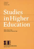 Cover Image Studies in Higher Education