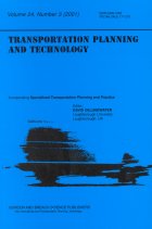 Cover Image Transportation Planning and Technology