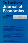 Cover Image The Scandinavian Journal of Economics