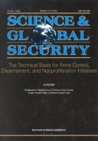 Cover Image Science and Global Security
